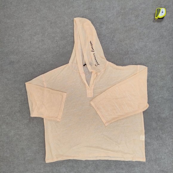 Shein Summer Linen lightweight summer hoodie peach - Picture 1 of 7